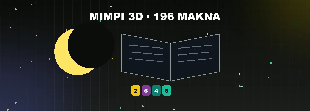 Ilustrasi buku mimpi 3D dengan buku terbuka dan bintang