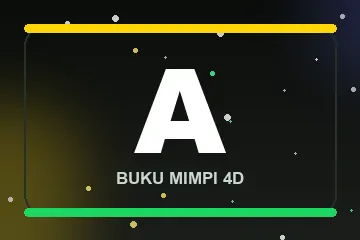 Monogram huruf A buku mimpi 4D