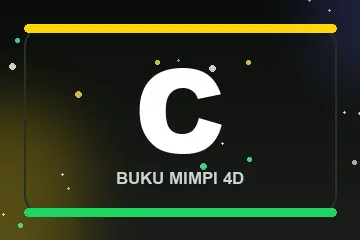 Monogram huruf C buku mimpi 4D