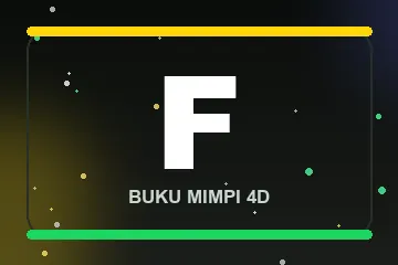Monogram huruf F buku mimpi 4D