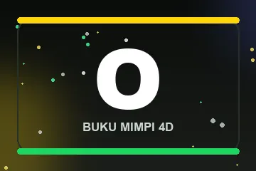 Monogram huruf O buku mimpi 4D