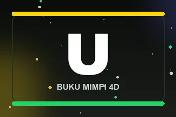 Monogram huruf U buku mimpi 4D